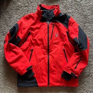 Spyder Leader GTX Mens Jacket - Red and Black